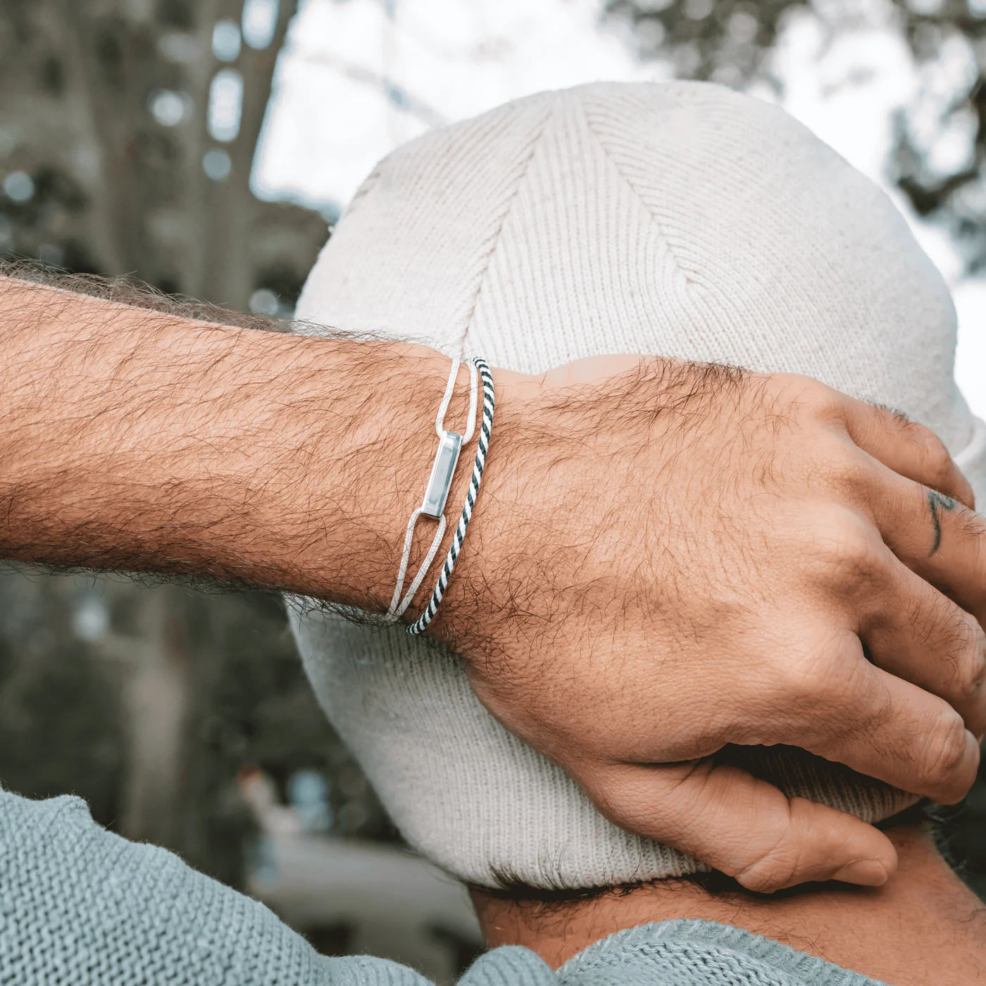 Pulseira Ajustável de Corda Branca Farol Beroc