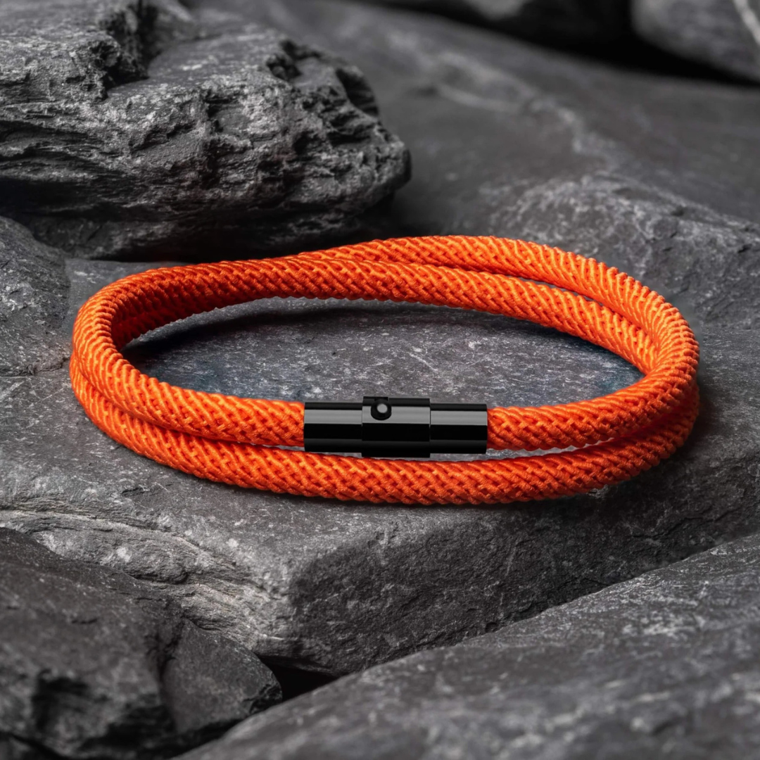 Pulseira de Corda Laranja Minimalista Wave Beroc