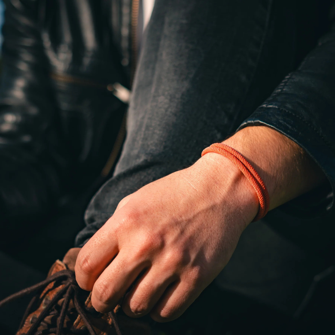 Pulseira de Corda Laranja Minimalista Wave Beroc