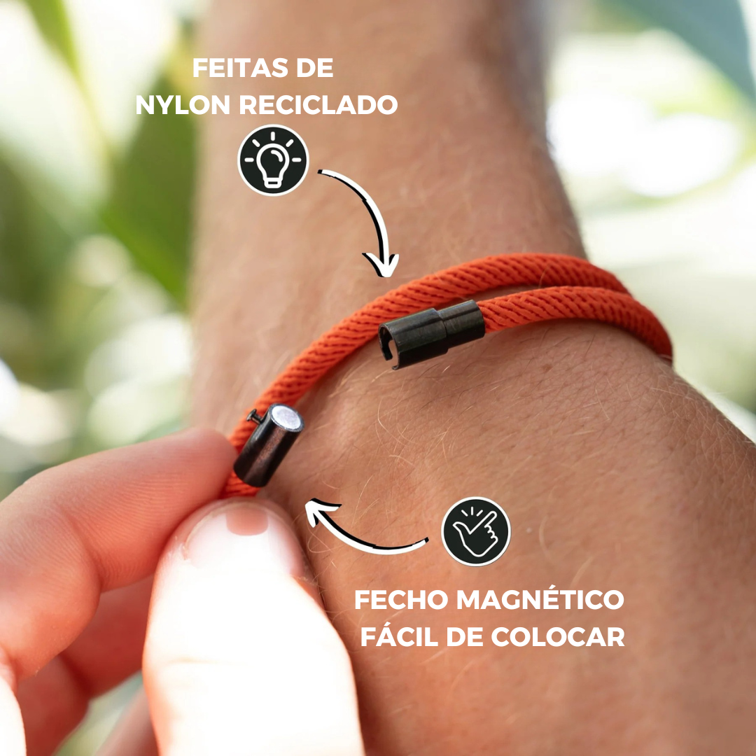 Pulseira de Corda Laranja Minimalista Wave Beroc
