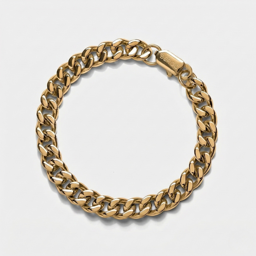 Pulseira Cuban Gold Beroc (8mm)