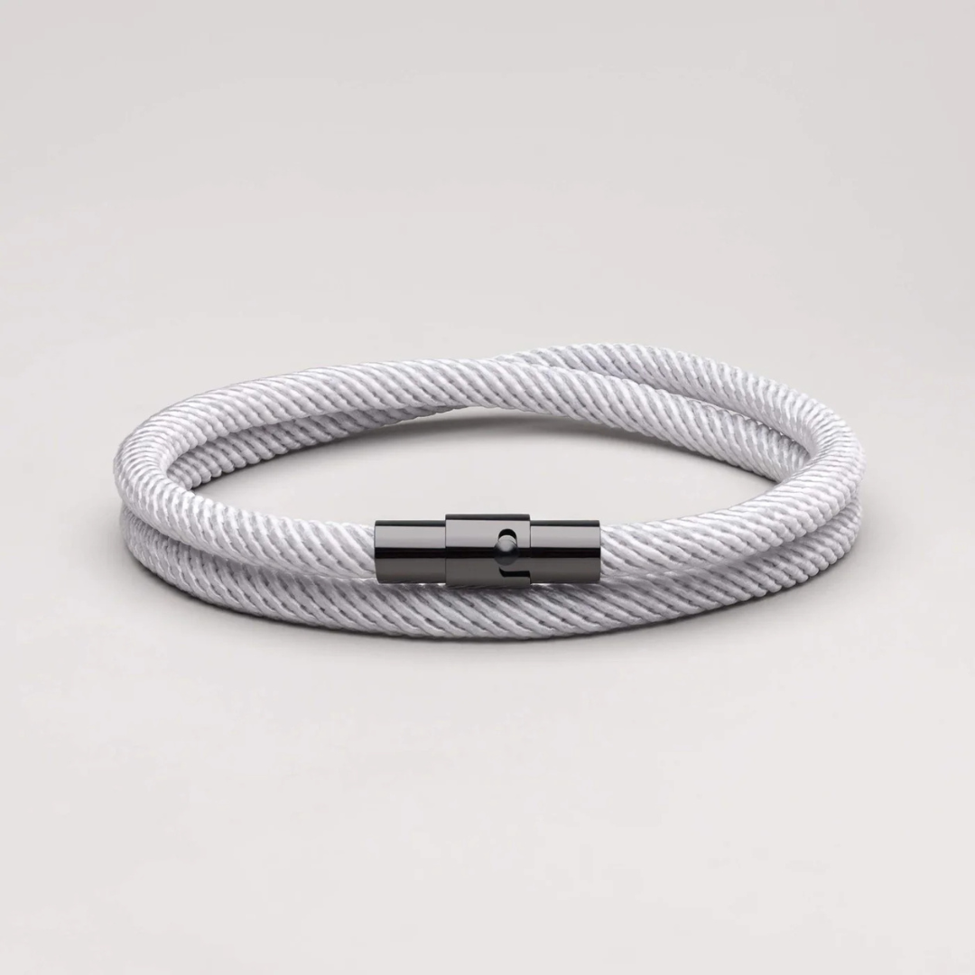 Pulseira de Corda Cinza Minimalista Wave Beroc