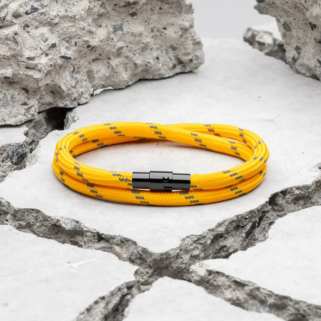 Pulseira de Corda Amarela Minimalista Coral Beroc