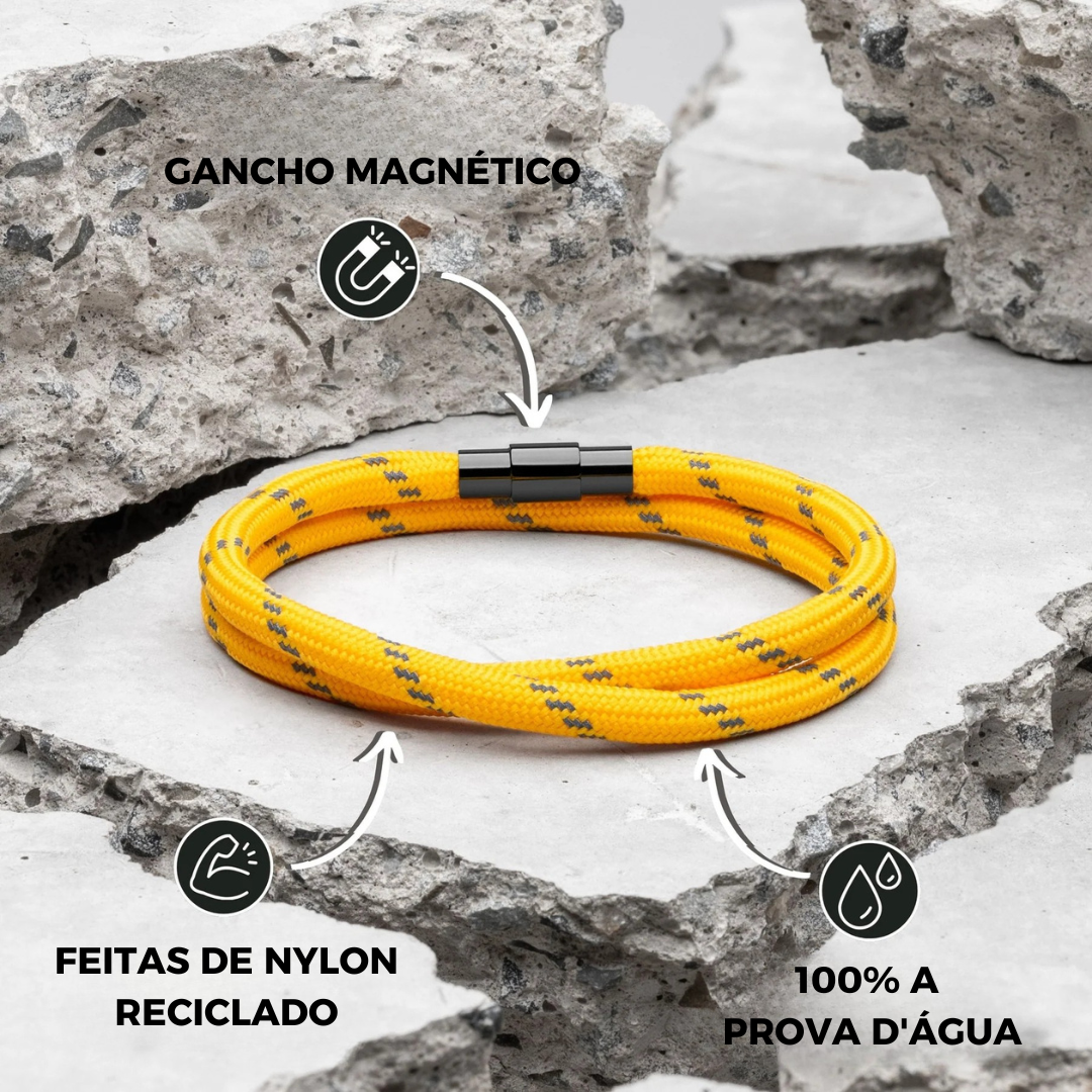 Pulseira de Corda Amarela Minimalista Coral Beroc