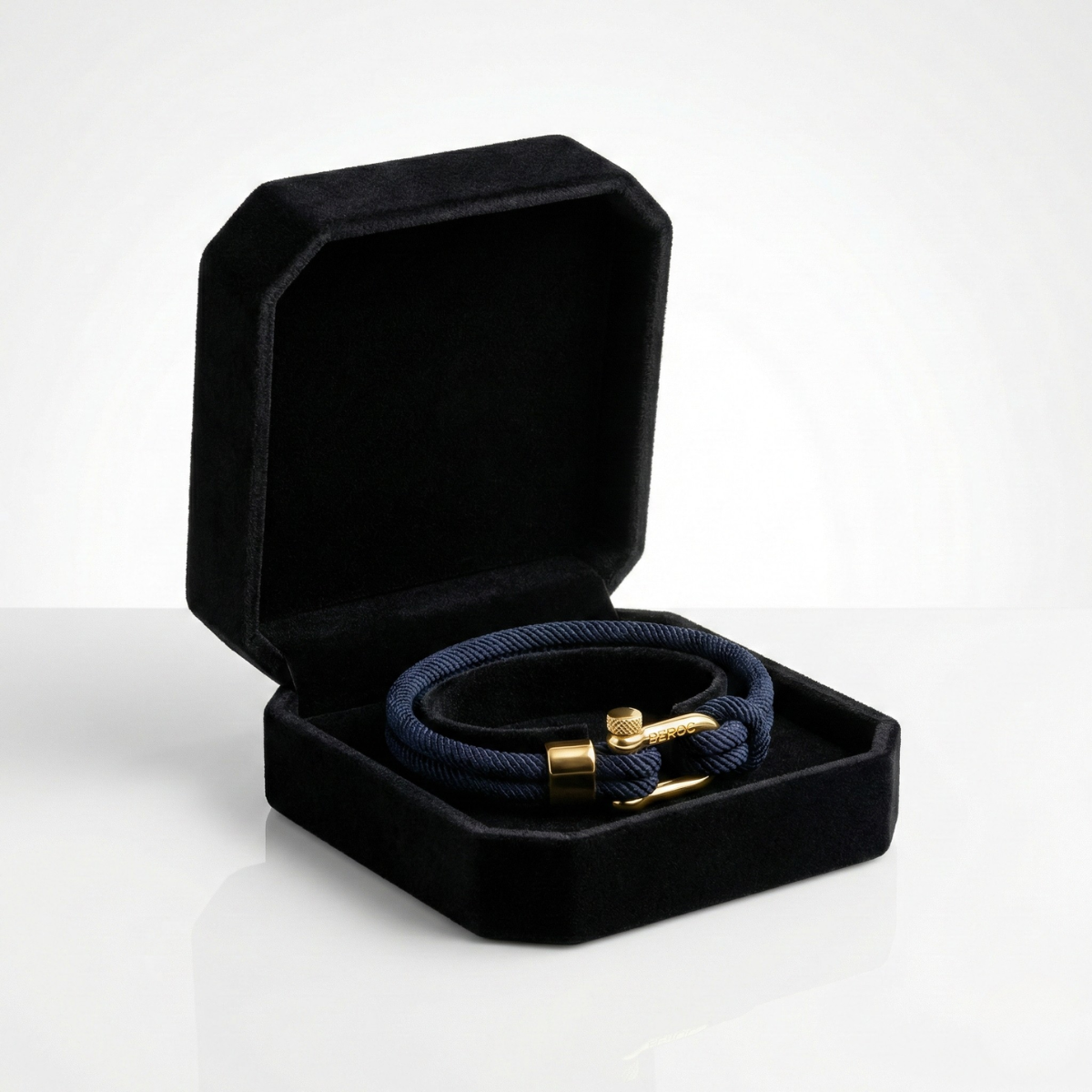 Embalagem Premium de Veludo Preta Beroc