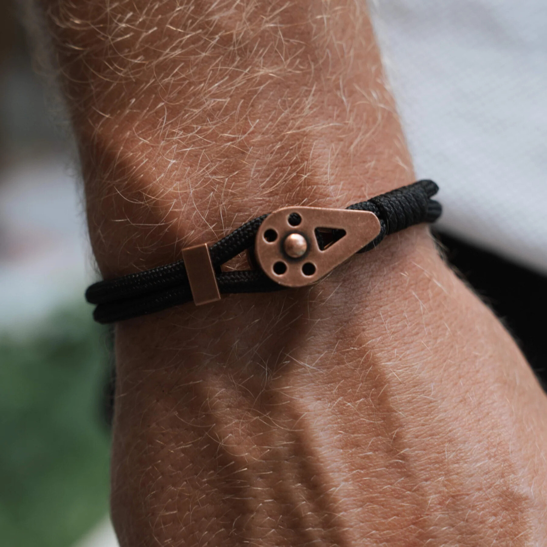 Pulseira de Corda Preta Bravo Copper Beroc