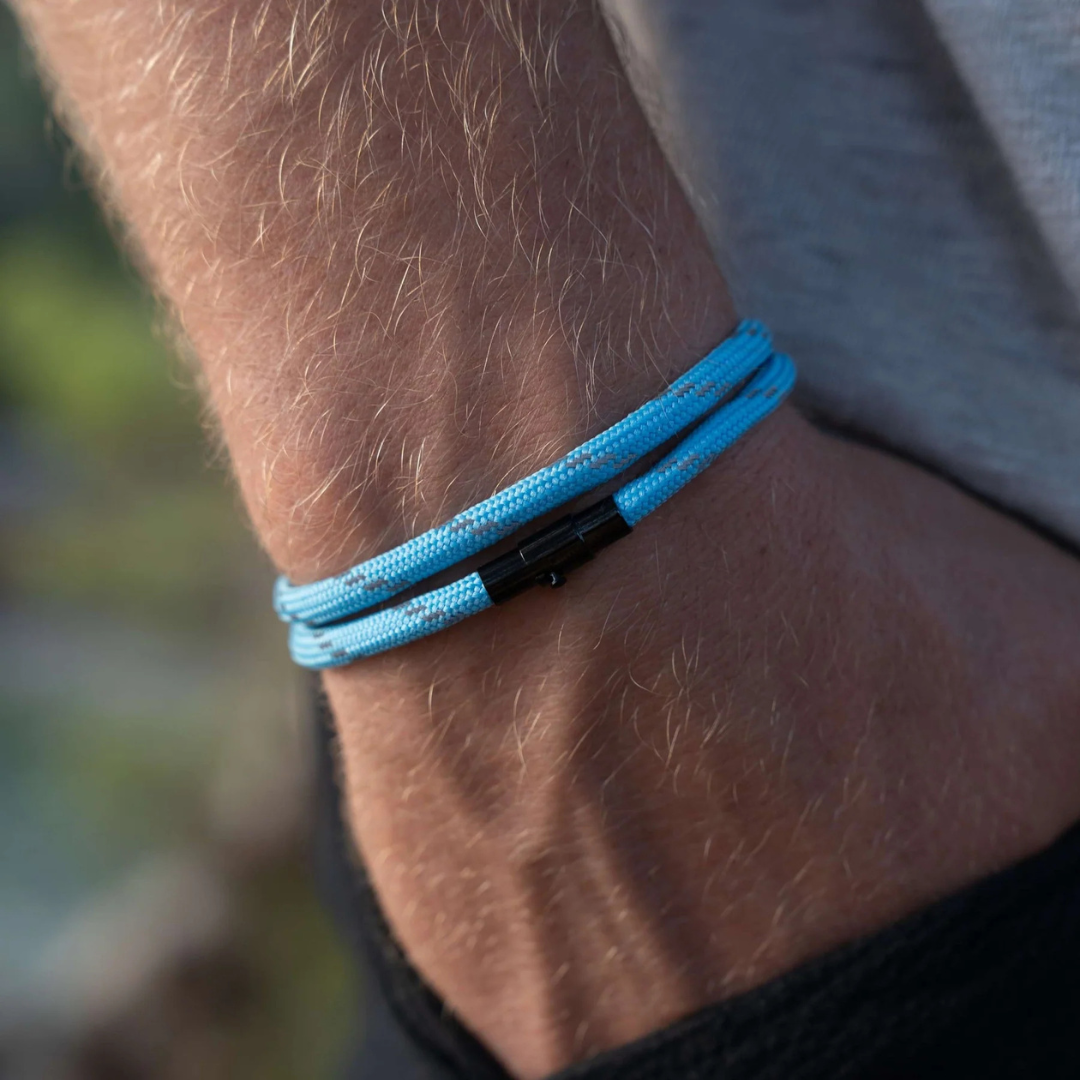 Pulseira de Corda Azul Minimalista Coral Beroc