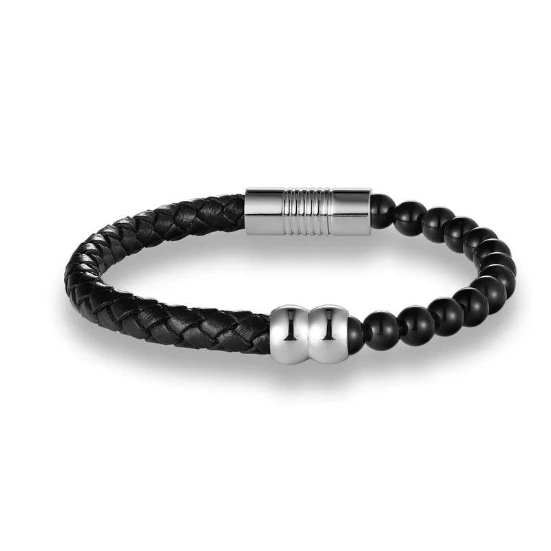 pulseira preta, pulseira para homem, pulseira masculina, pulseira de couro, pulseira de pedra, pulseira de contas, pulseira, bracelete preto, bracelete masculino, bracelete de couro, bracelete de couro, bracelete de contas