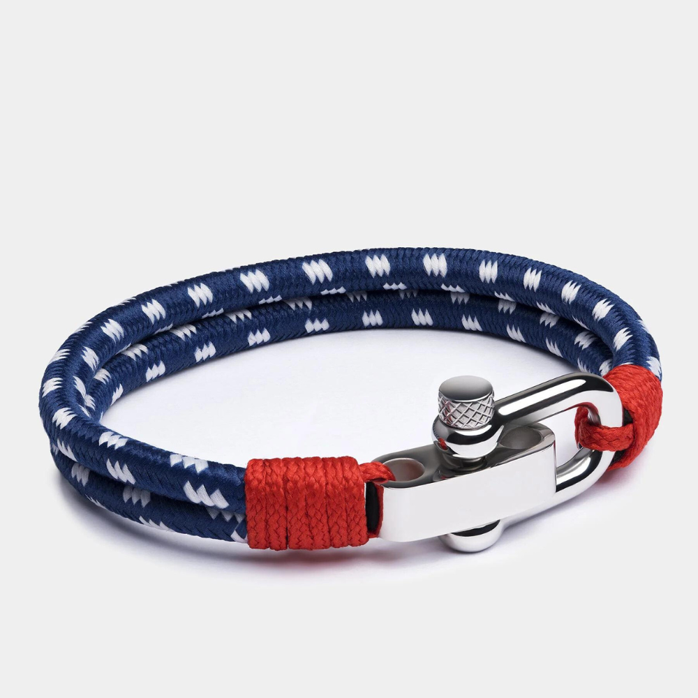 Pulseira de Corda Náutica Azul Veleiro Beroc