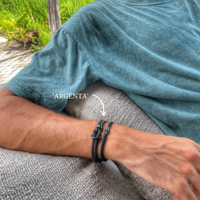 Pulseira Argenta Marrom .beroc