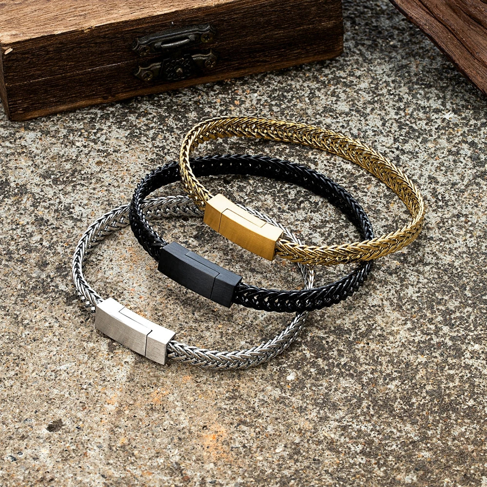 Pulseira de Metal Prateada Trend Beroc