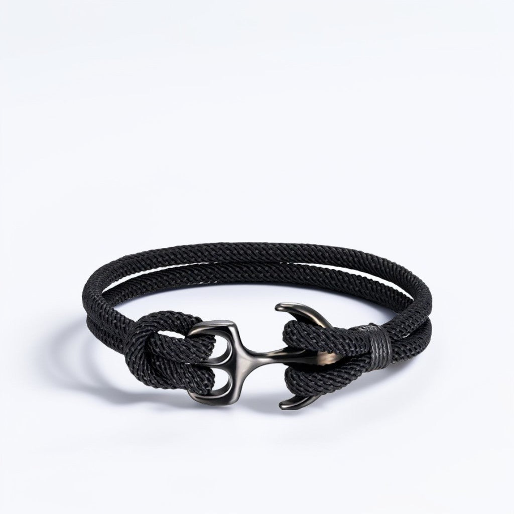 Pulseira Anchor Preta .beroc