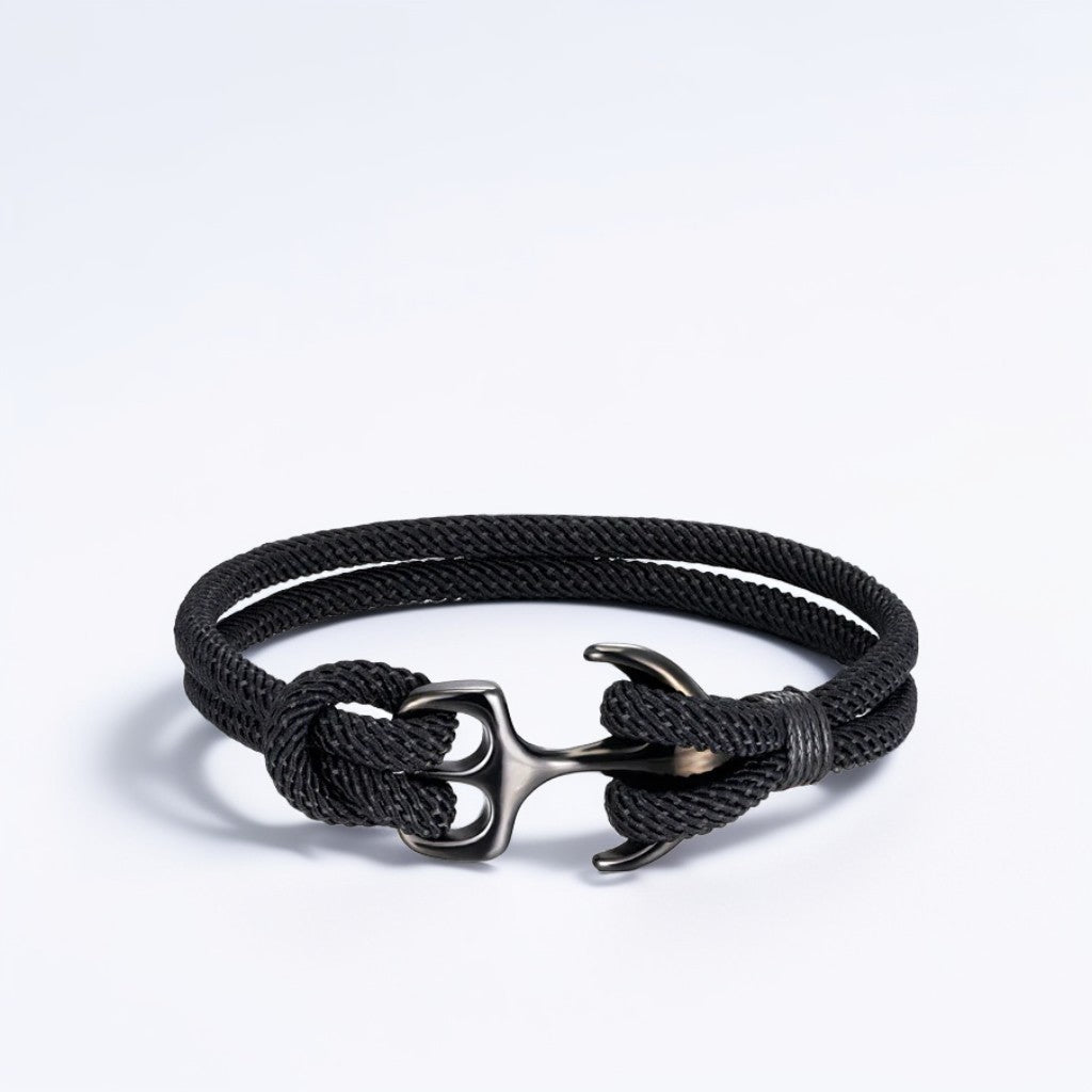 Pulseira Anchor Preta .beroc