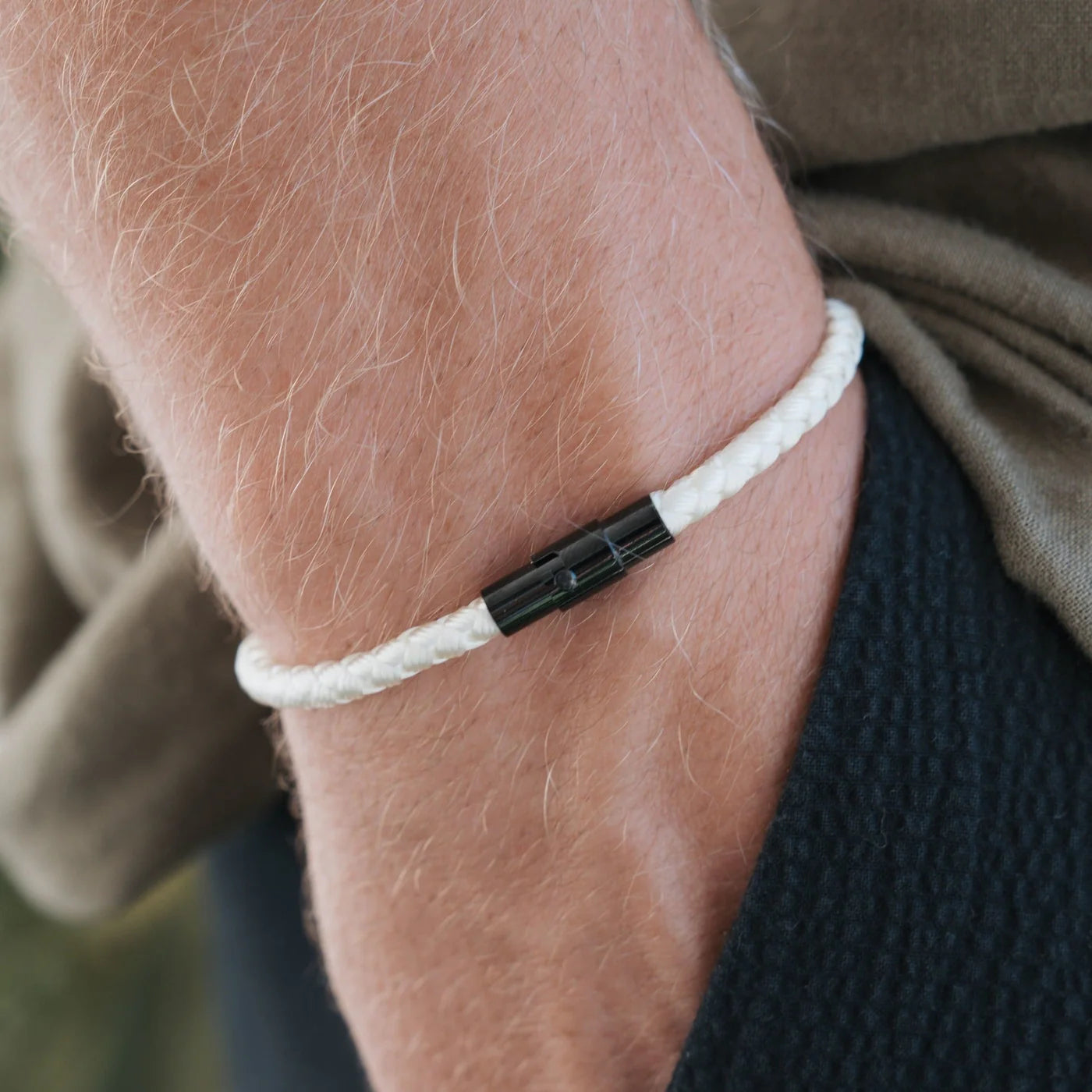 Pulseira de Corda Branca Minimalista Norcia Beroc