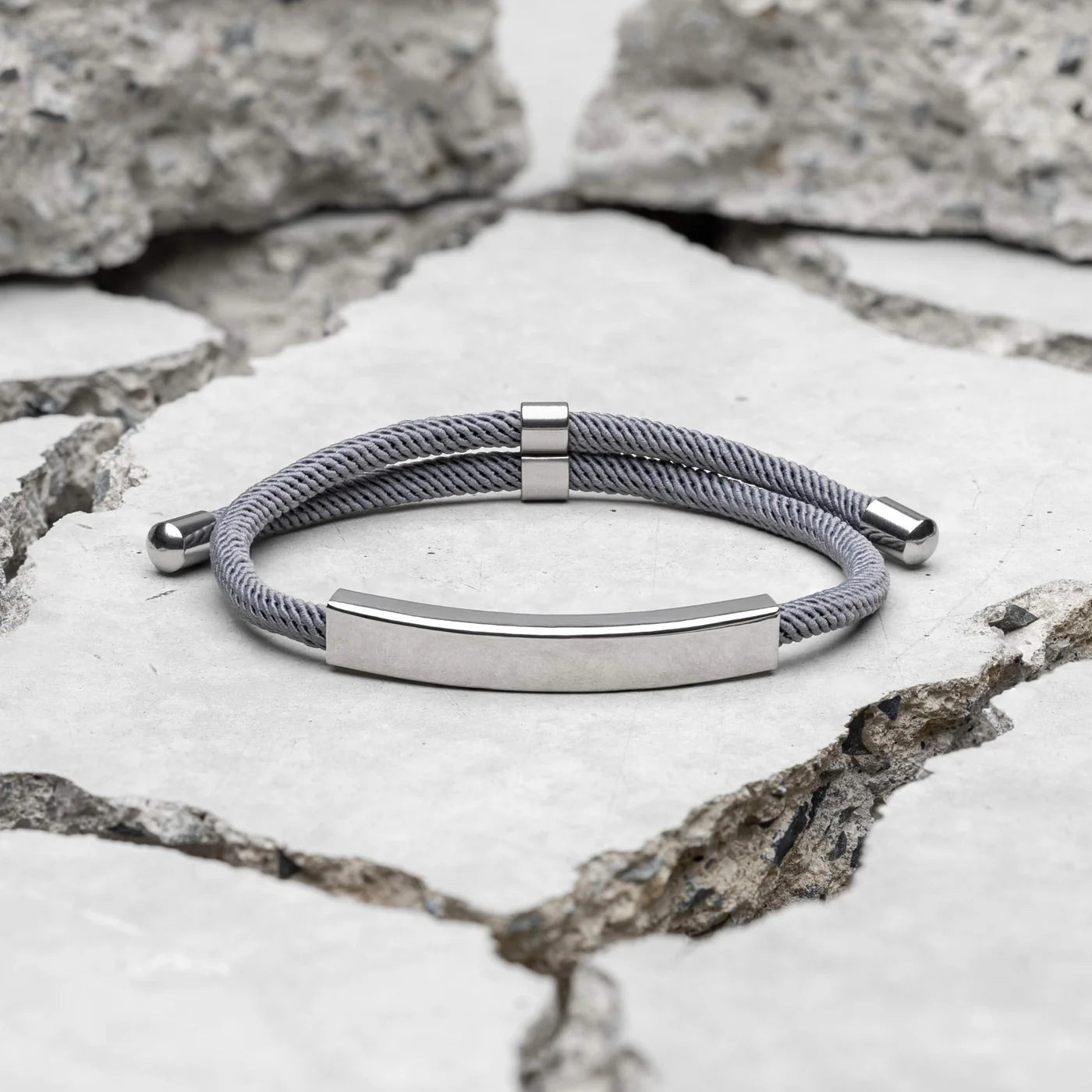 Pulseira de Corda Cinza Amed Beroc