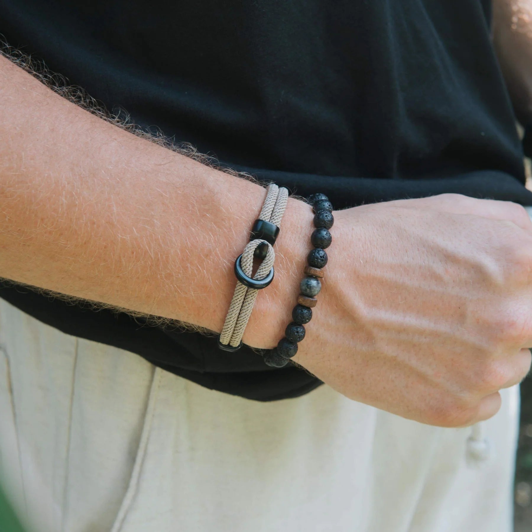 Pulseira Argenta Bege .beroc