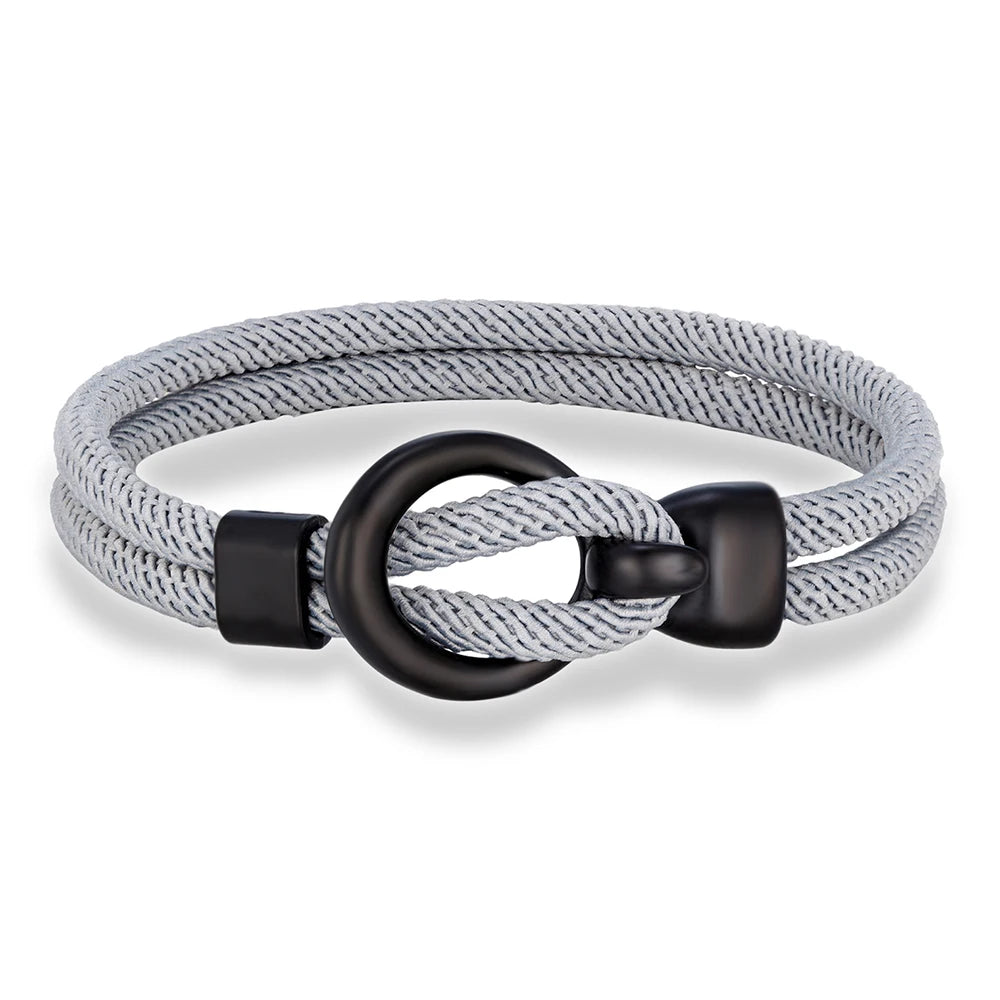 Pulseira de Corda Cinza Argenta Beroc