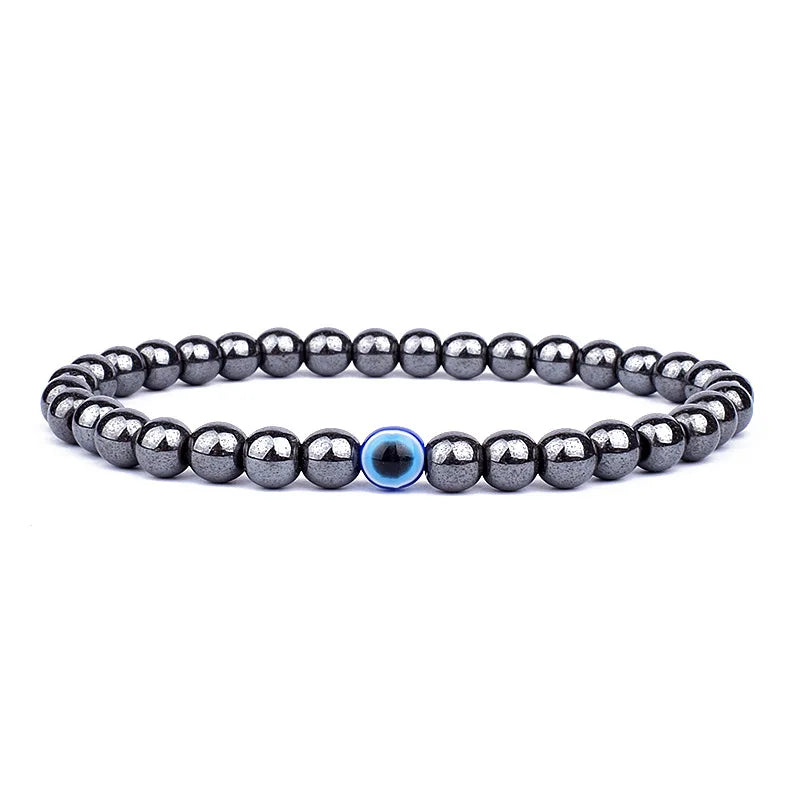 Pulseira de Pedra Natural Olho Grego Guardião Beroc