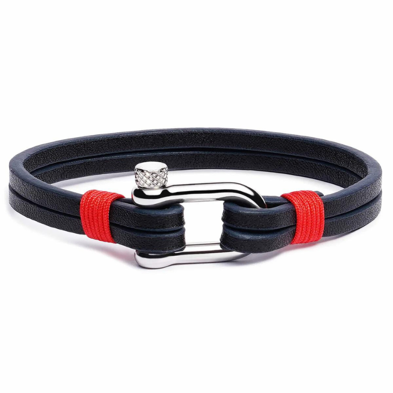 Pulseira Nautic Preta/Vermelha