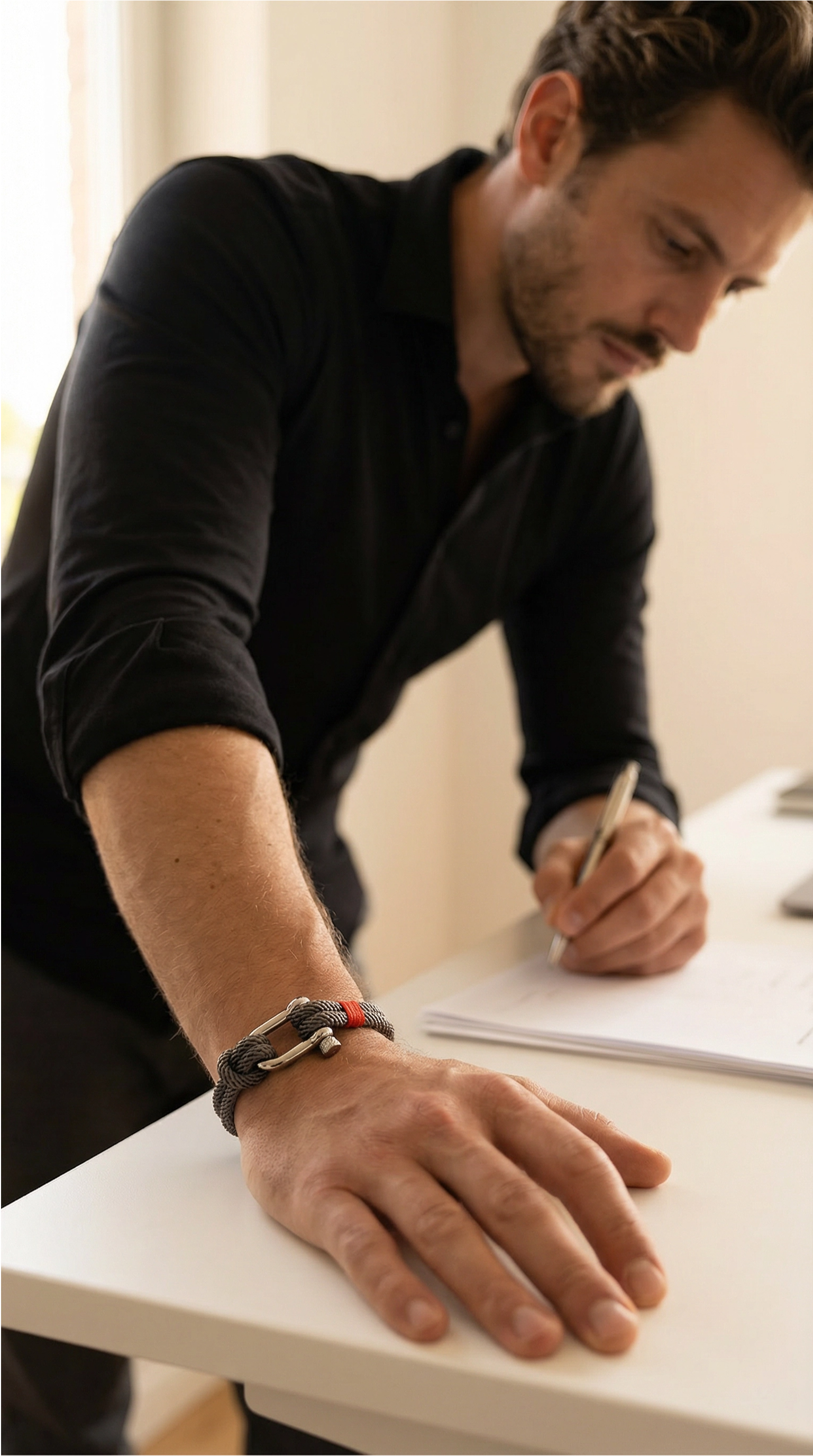 Pulseira de Corda Cinza Strand Beroc