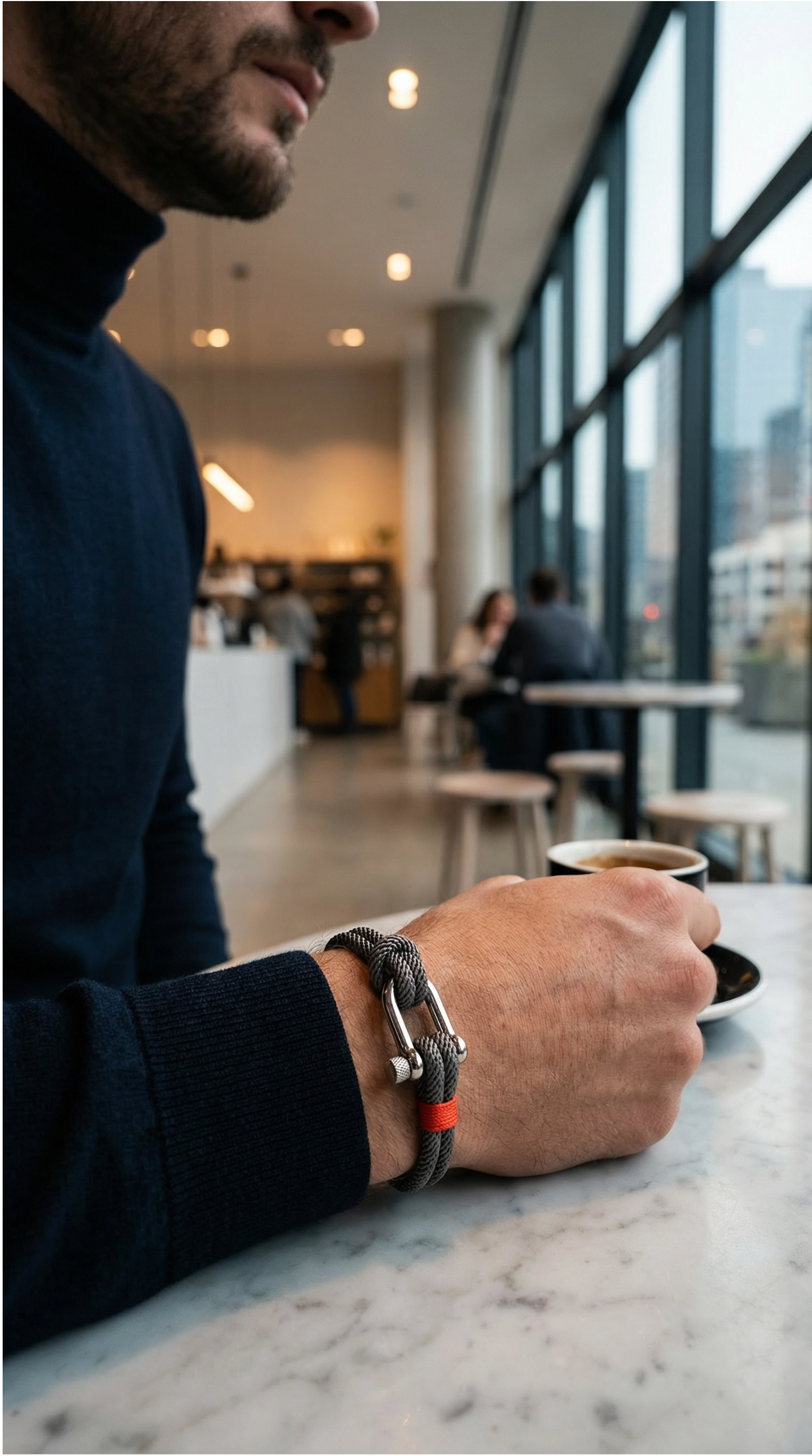 Pulseira de Corda Cinza Strand Beroc