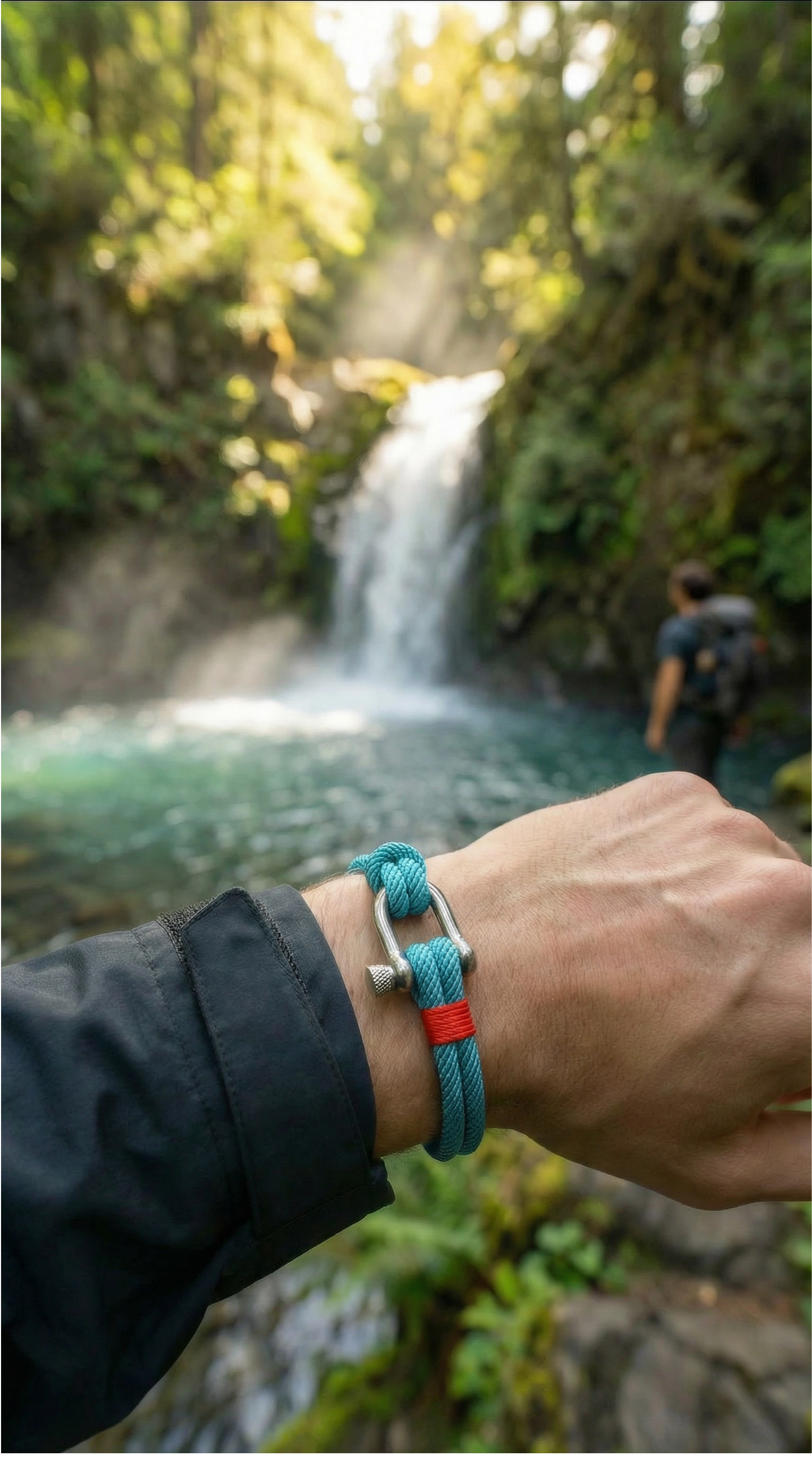 Pulseira de Corda Azul Claro Strand Beroc