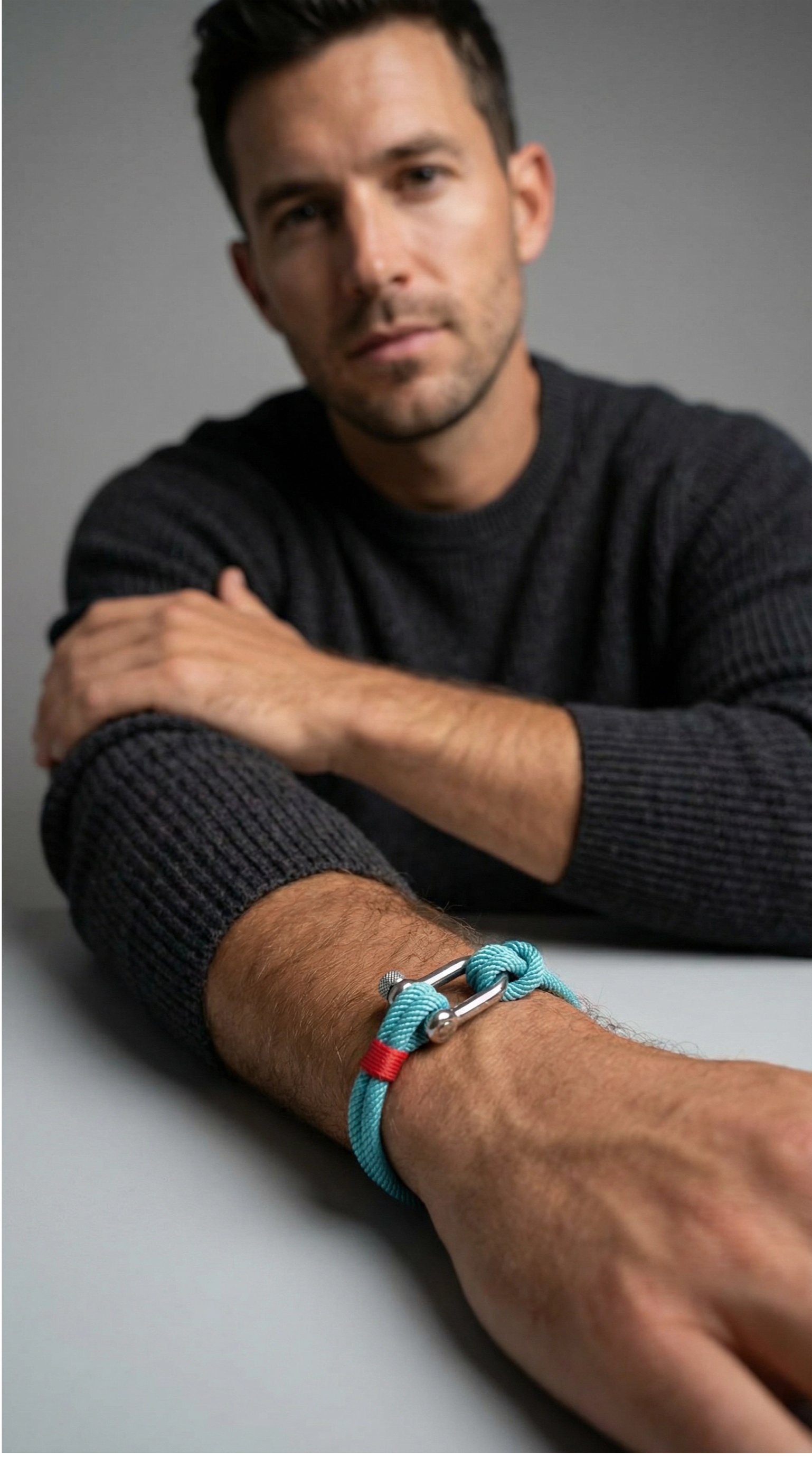 Pulseira de Corda Azul Claro Strand Beroc