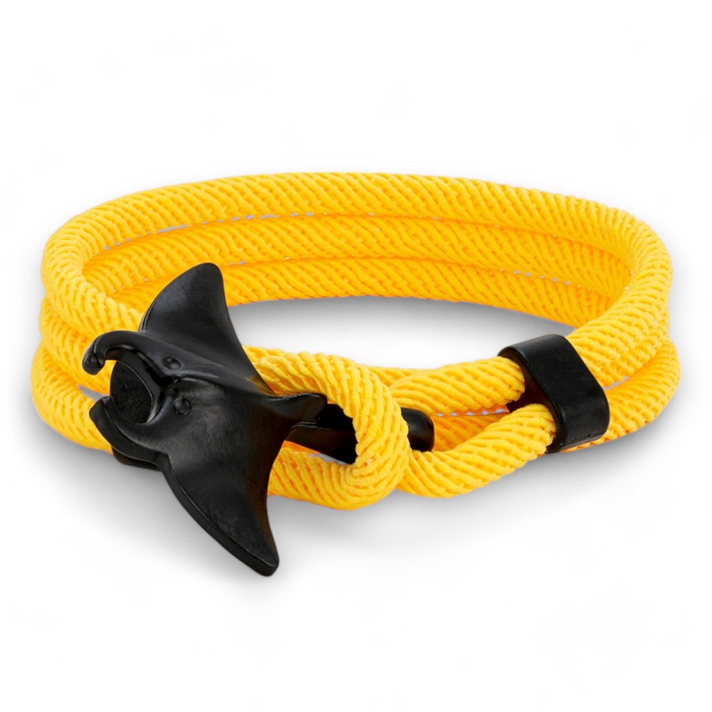 Pulseira de Corda Náutica Azul Manta Oceânica Beroc