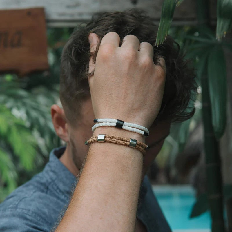 Pulseira de Corda Milan Branca Nautilus Beroc