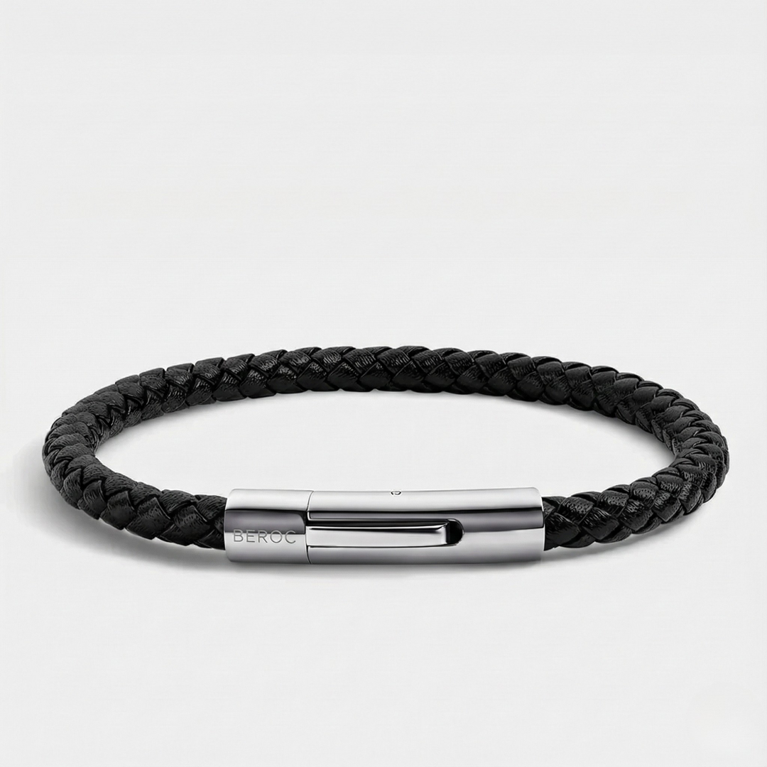 Pulseira de Couro Minimalista Elagio Beroc