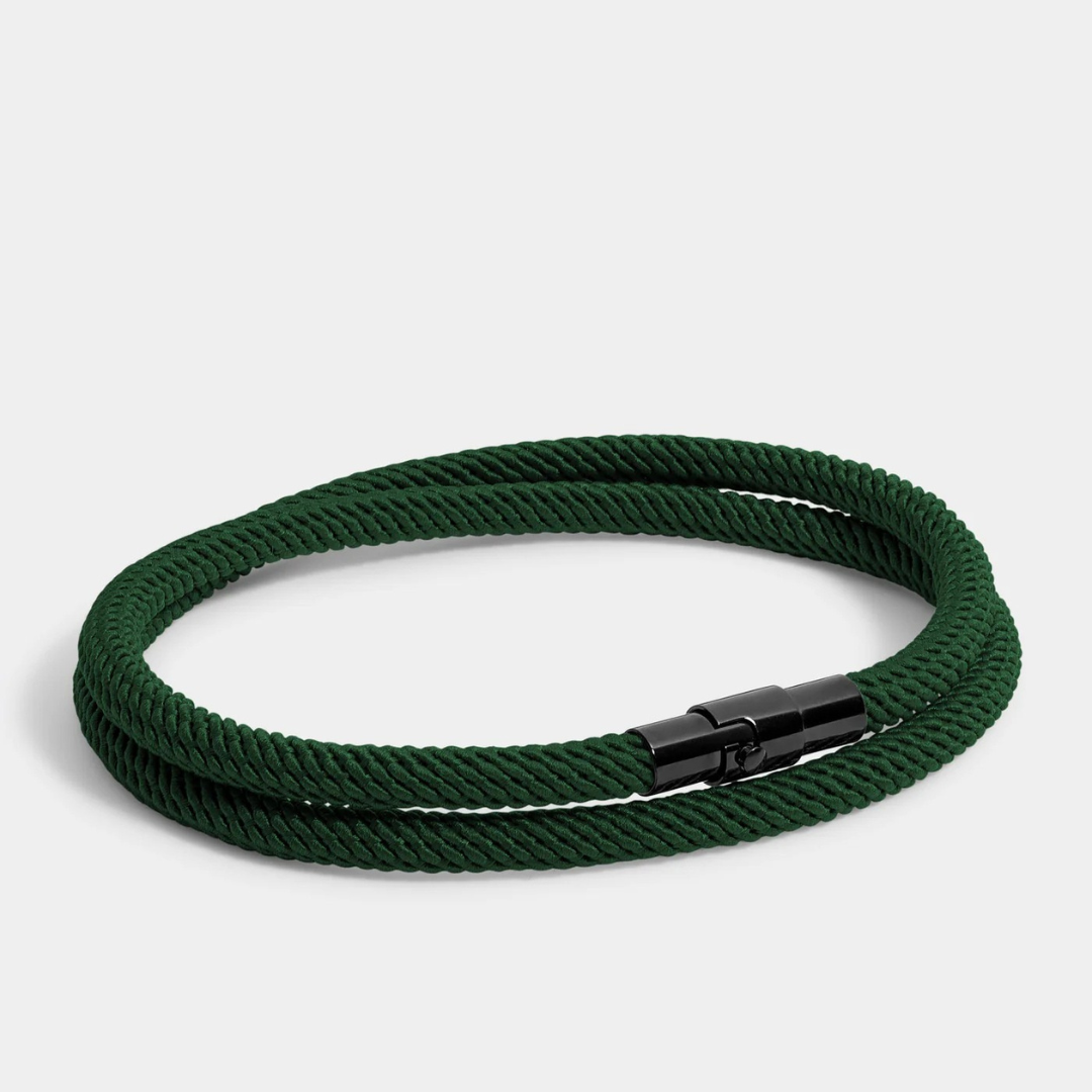 Pulseira de Corda Verde Minimalista Wave Beroc