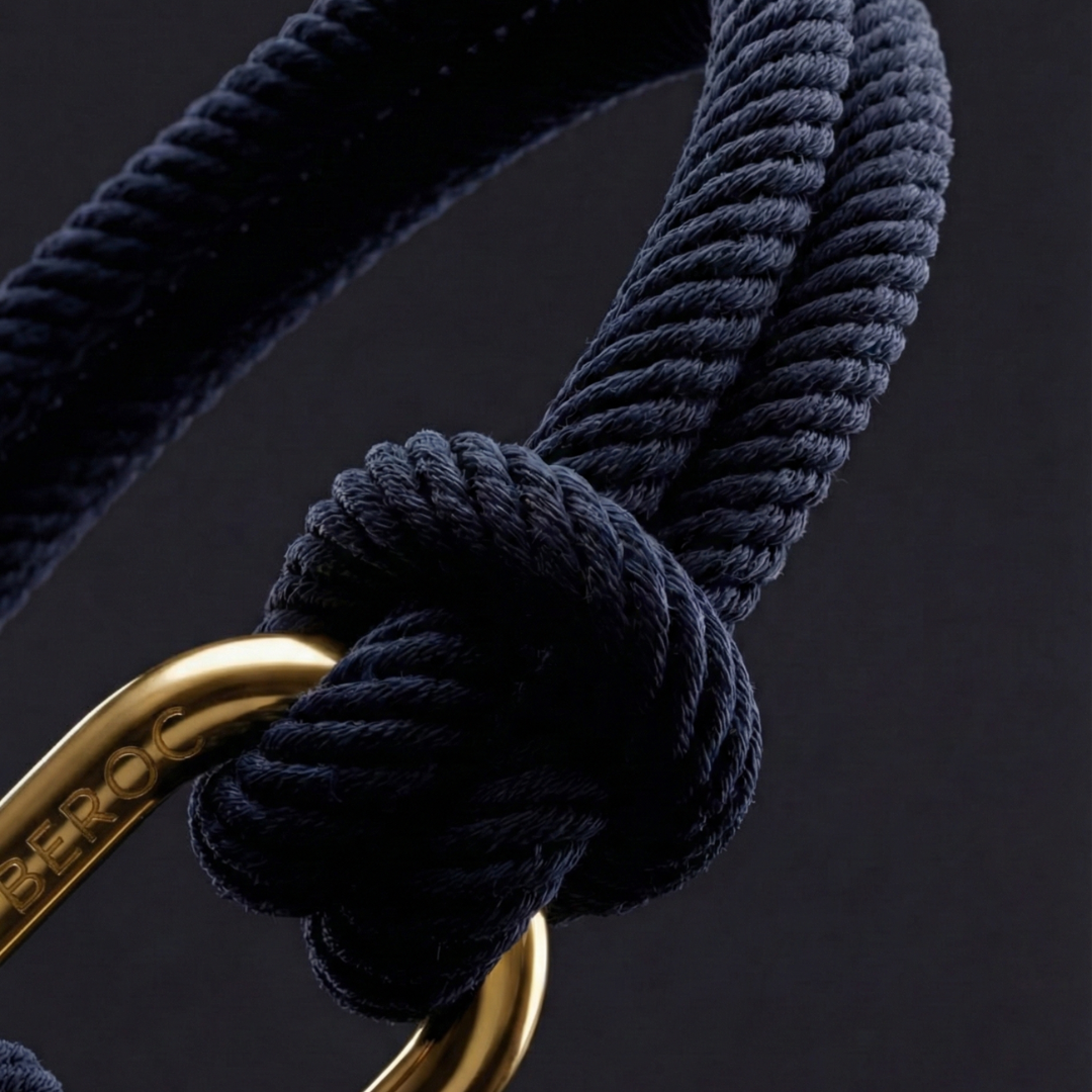 Pulseira de Corda Azul Malibu Gold Beroc