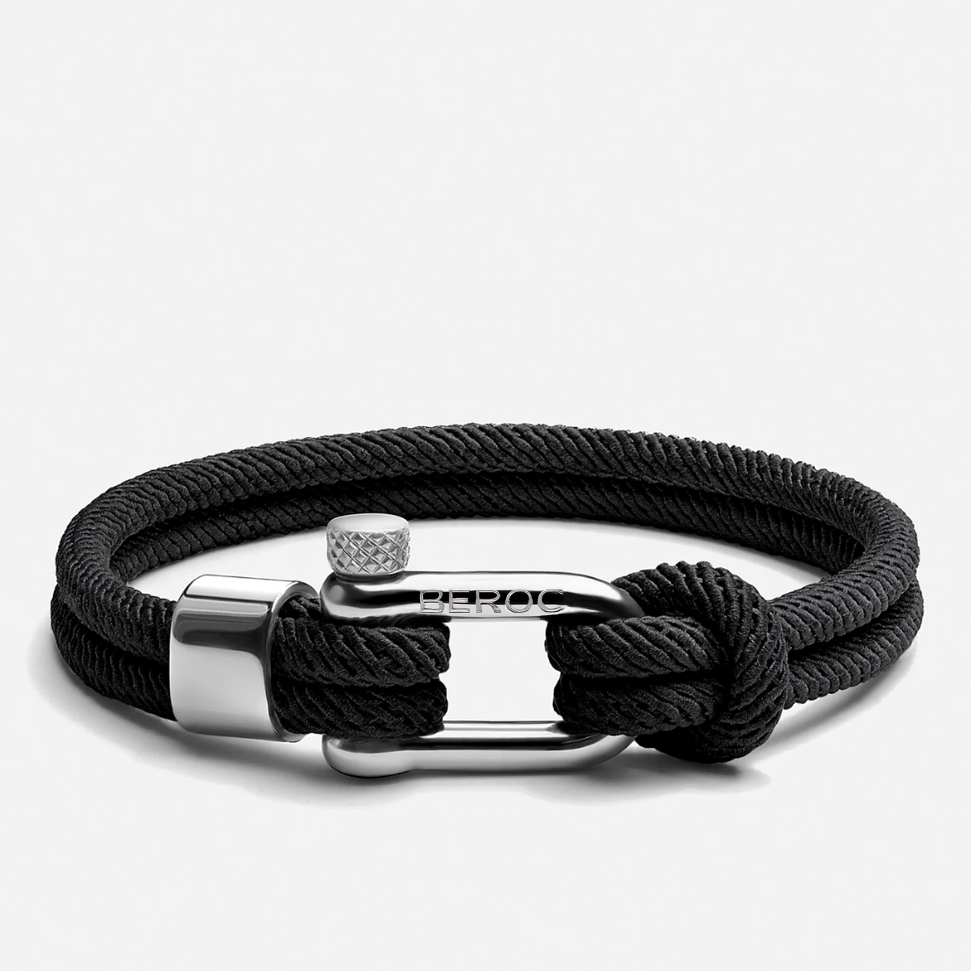 Pulseira de Corda Preta Malibu Beroc