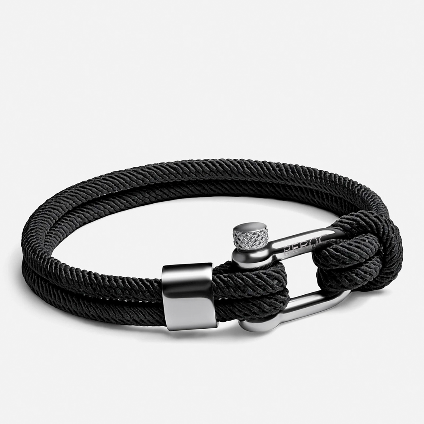 Pulseira de Corda Preta Malibu Beroc
