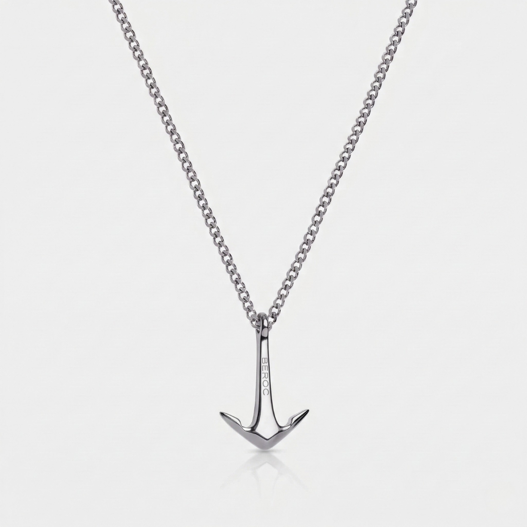 Colar Minimalista Anchor Prata Beroc