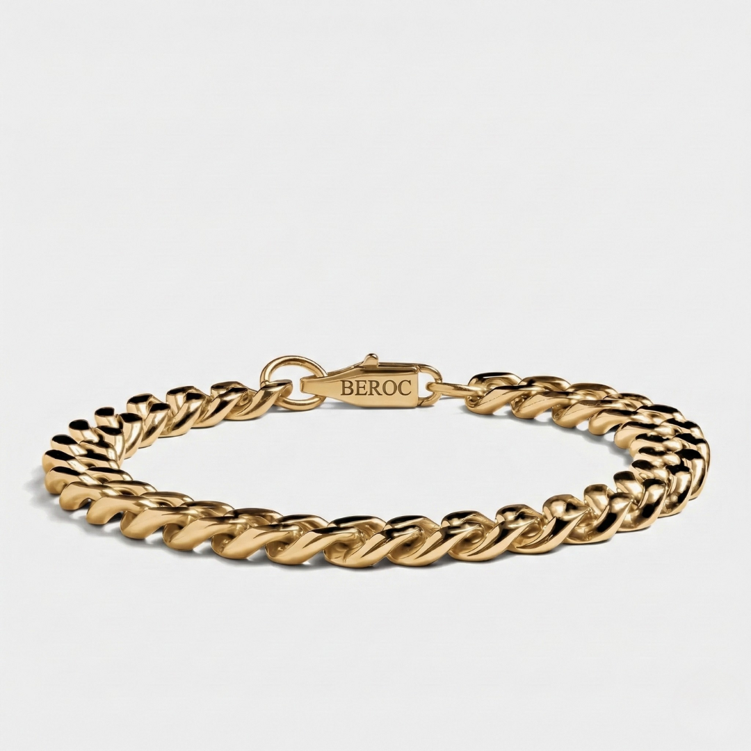 Pulseira Cuban Gold Beroc (8mm)