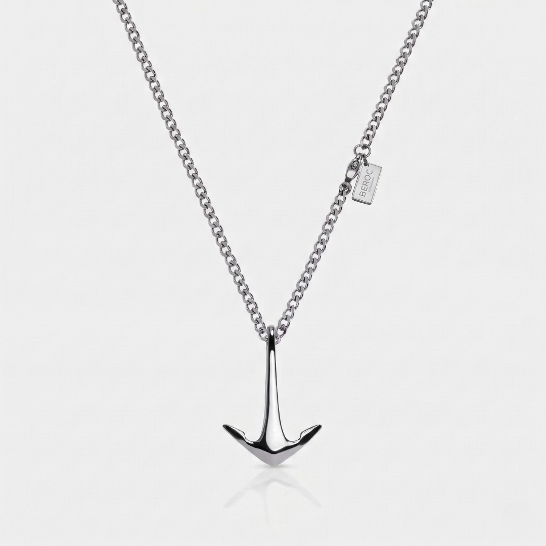 Colar Minimalista Anchor Prata Beroc