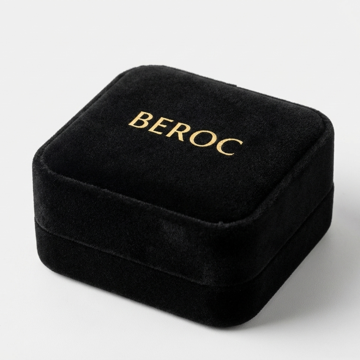 Embalagem Premium de Veludo Preta Beroc