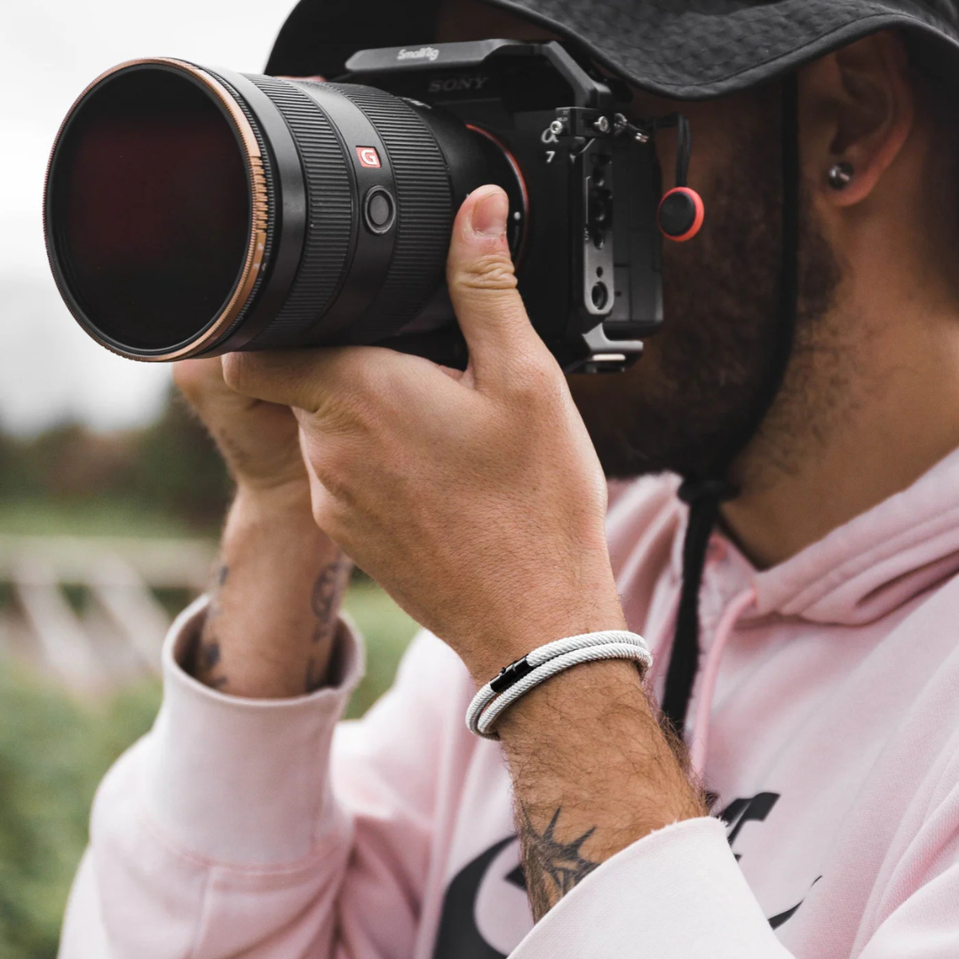 Pulseira de Corda Cinza Minimalista Wave Beroc