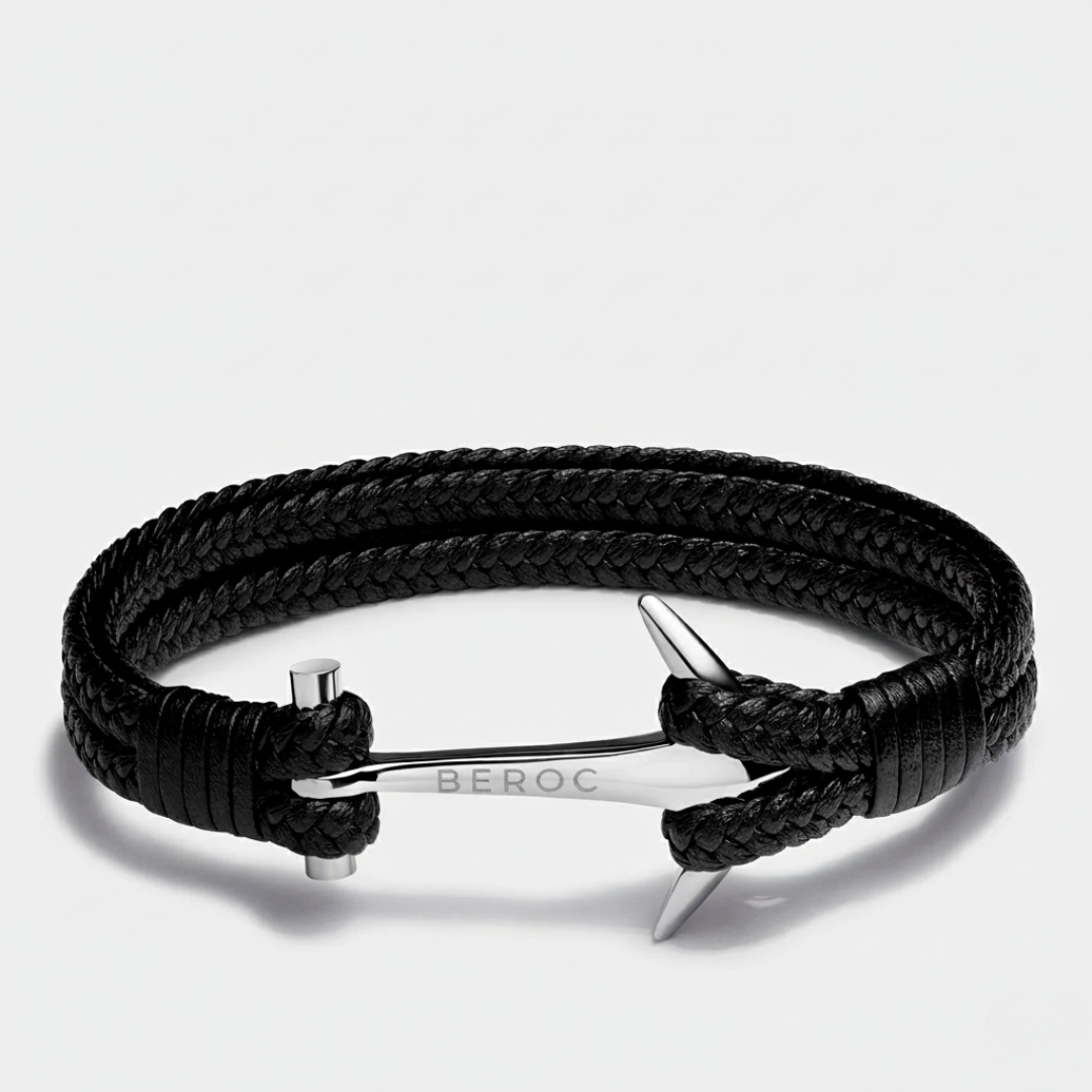 Pulseira de Couro Anchor Beroc