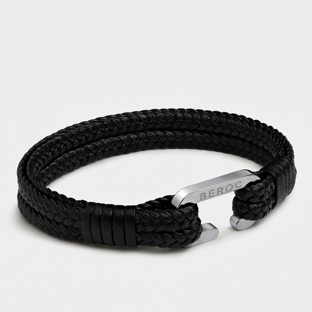 Pulseira de Couro Noir Beroc