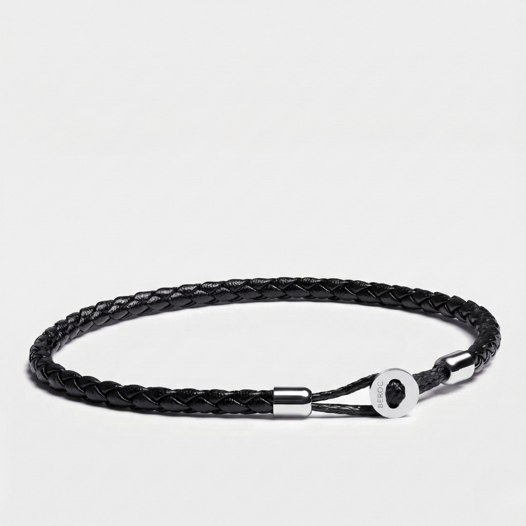 Pulseira de Couro Minimalista Uno Beroc