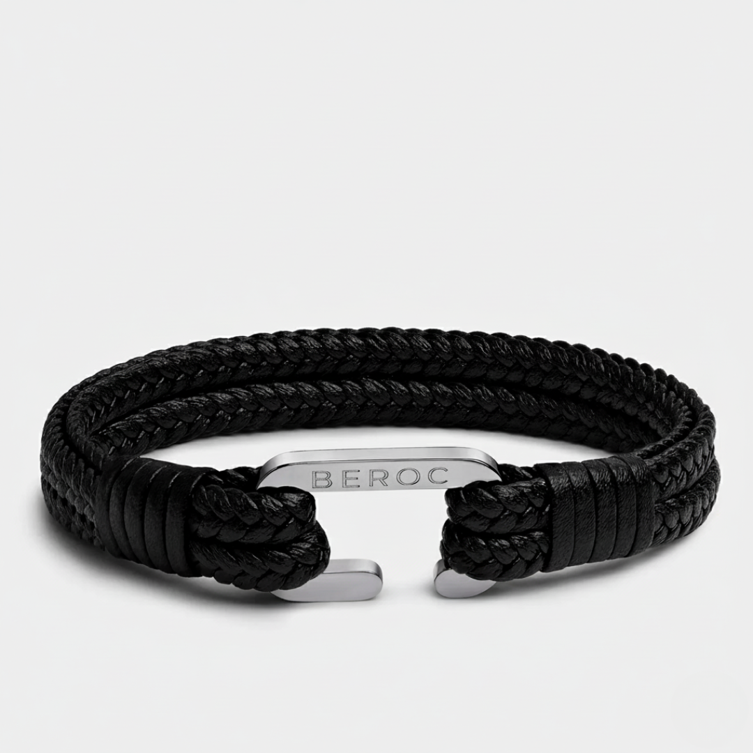 Pulseira de Couro Noir Beroc