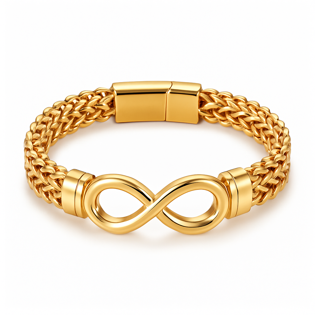 Pulseira Banhado em Ouro 18K Infinito Beroc