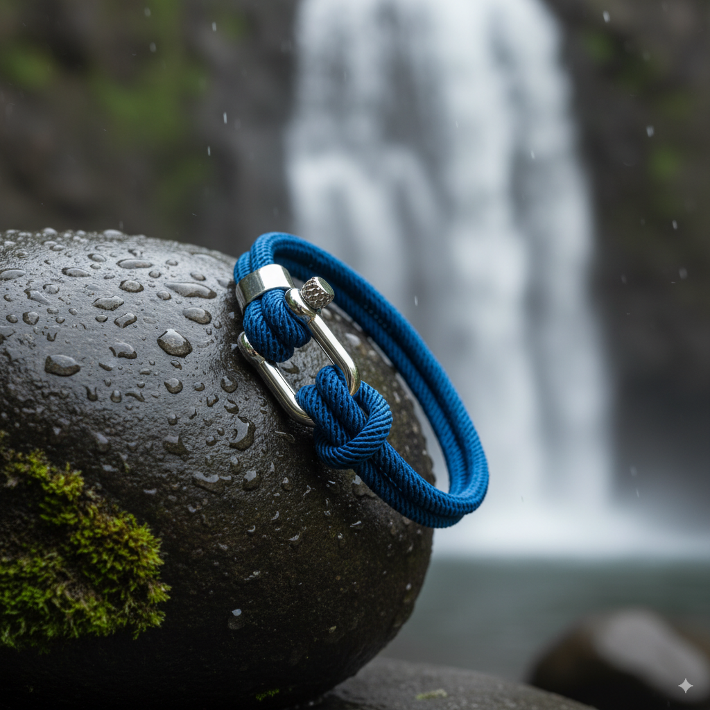 Pulseira de Corda Azul Malibu Beroc