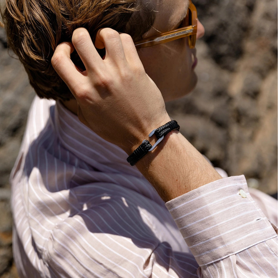 Pulseira de Couro Noir Beroc