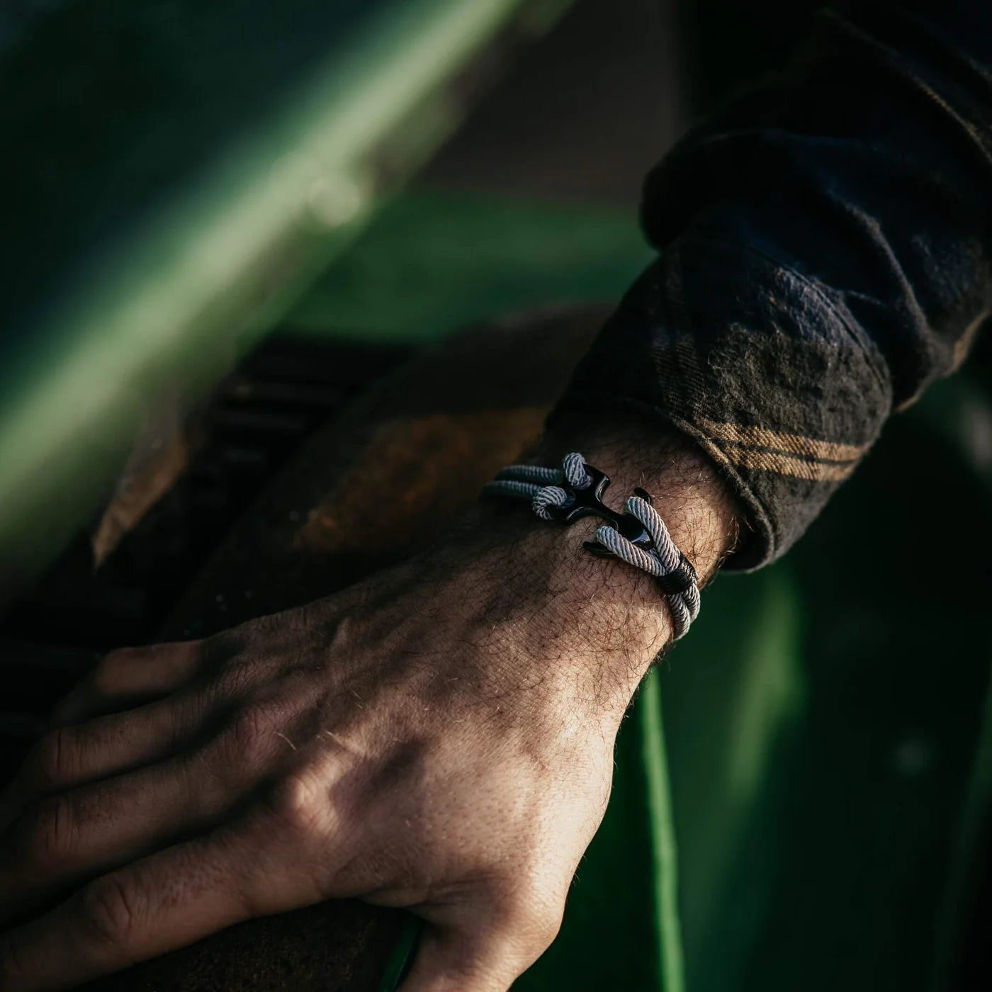 Pulseira Anchor Cinza .beroc