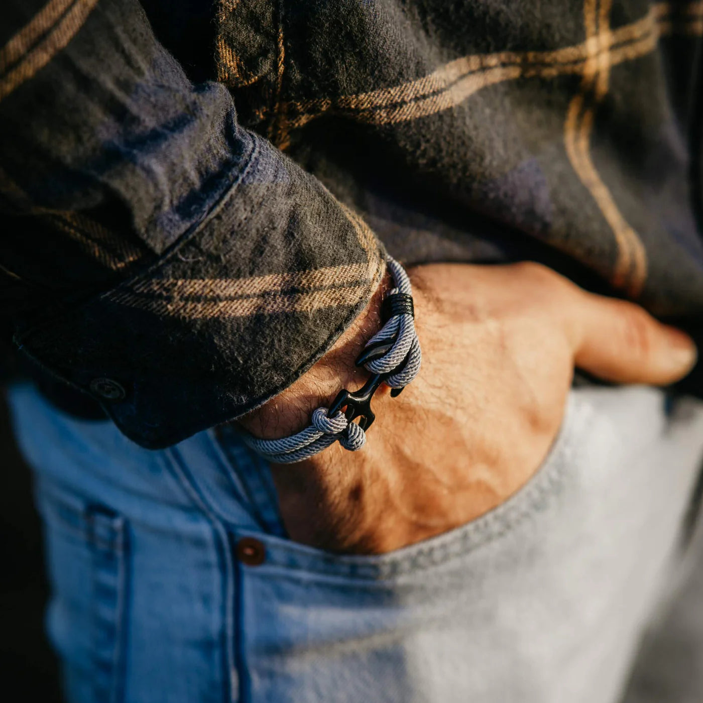 Pulseira Anchor Cinza .beroc