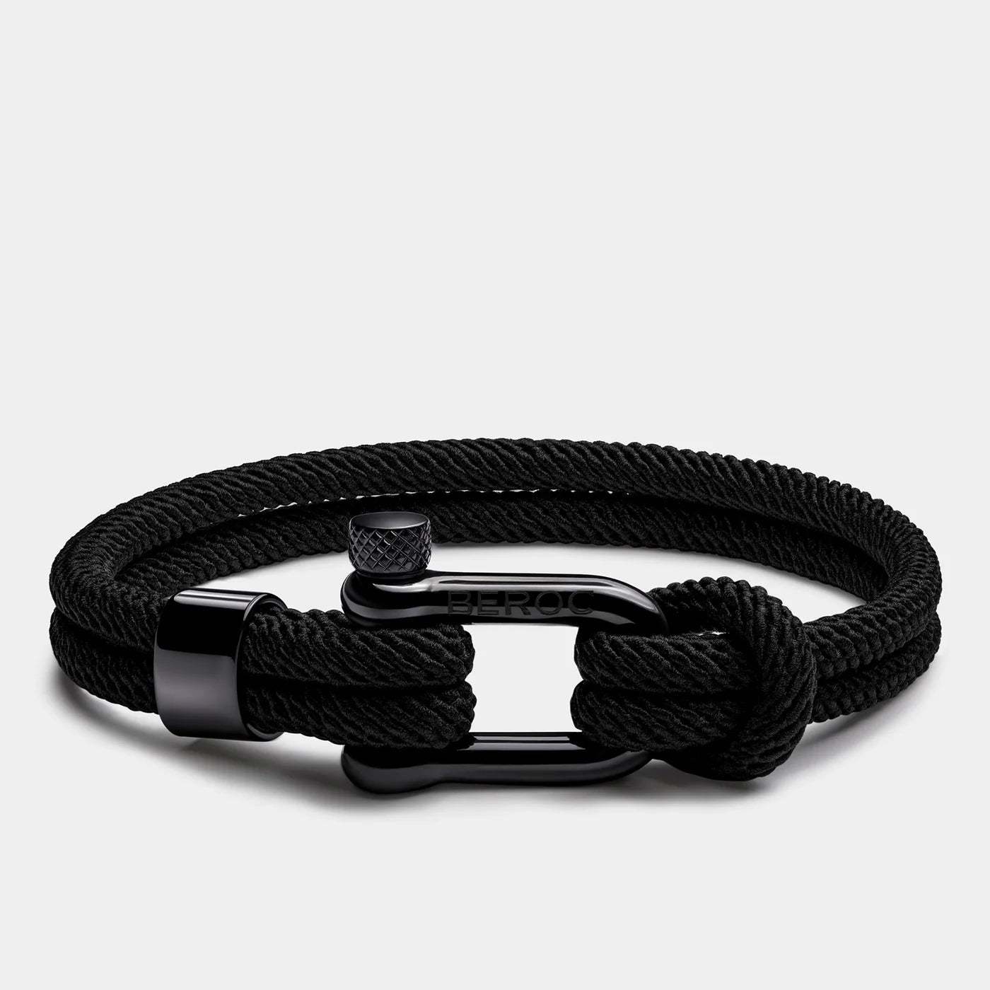 Pulseira de Corda Preta Malibu Black Beroc
