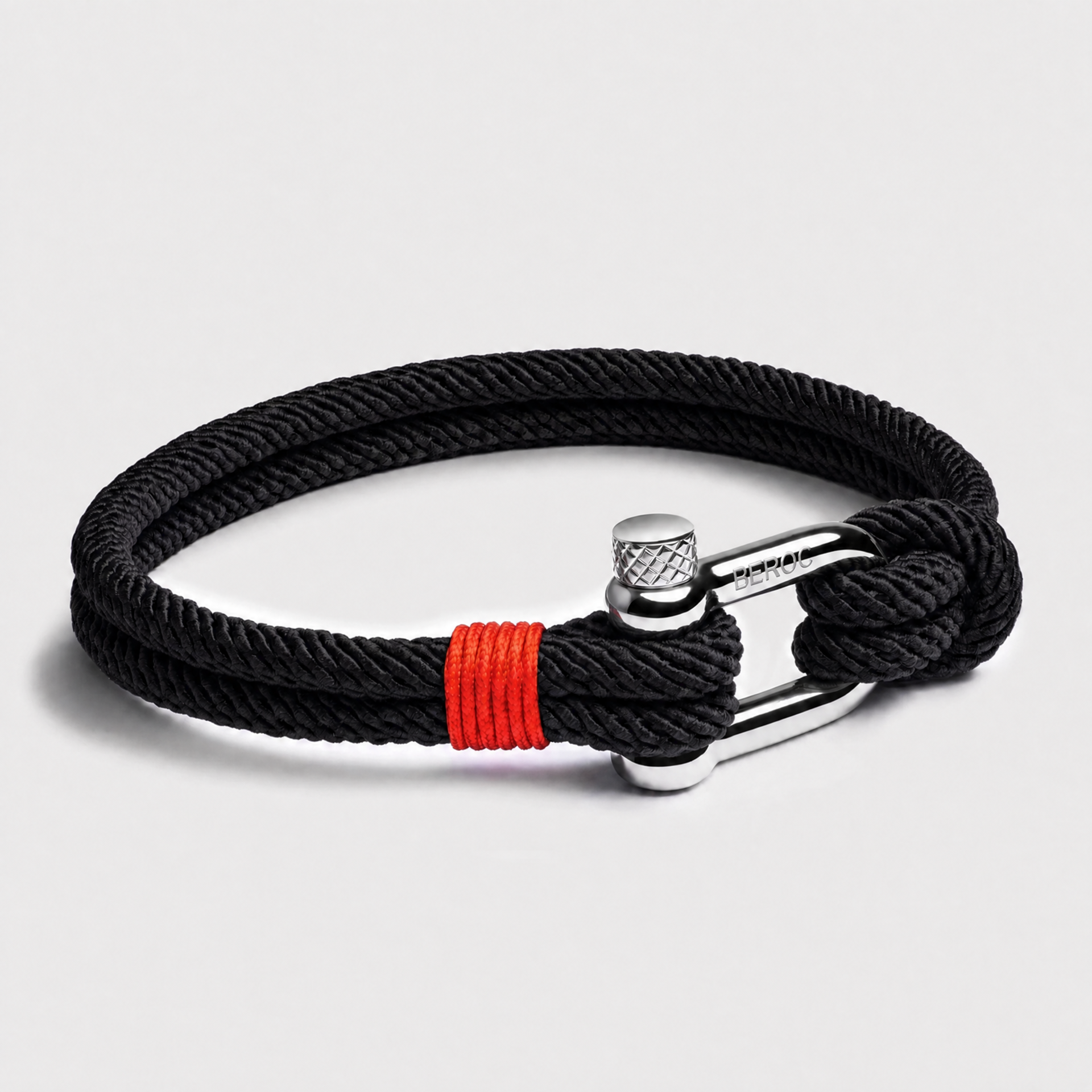 Pulseira de Corda Preta Strand Beroc